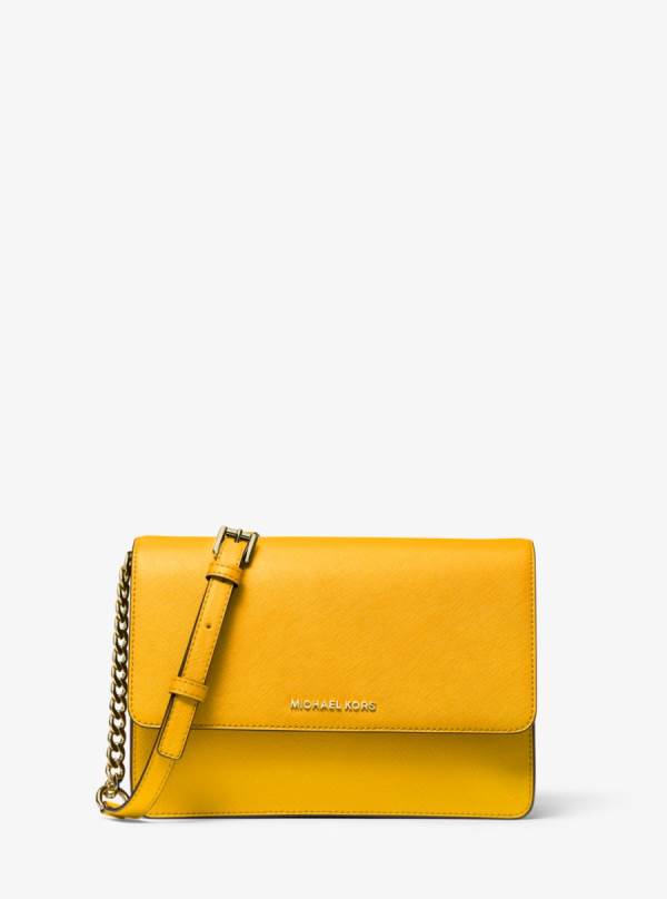 Damske Crossbody Kabelka Michael Kors Daniela Large Saffiano Leather Oranžové - Kabelky Michael Kors Lacne | PUGNY-1502